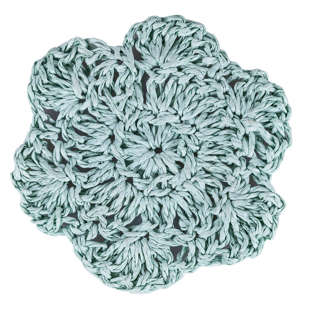 VDE TIVOLI 1996 Sottobicchiere Tondo in Carta Manifattura Uncinetto Ocean Set da 6 Pezzi Assortiti per La Tavola Decorativa