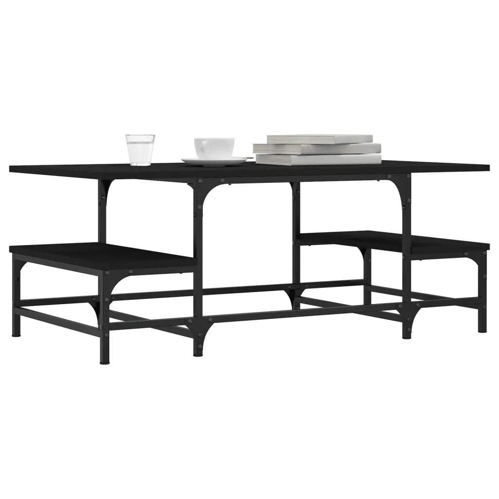 Tavolino da salotto | Tavolino da caff¨¨ | Tavolino da Soggiorno Nero 100x50,5x40 cm in Legno Multistrato