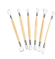 Set di modellazione con 6 strumenti - Manico in legno - Doppio ingranaggio - Leggero - Antiscivolo - Adatto per principianti - Kit di modellazione