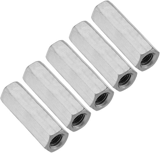 Elemento di fissaggio a 6 facce in acciaio carbonio zincato - Corrosione resistente - Codice prodotto: M12 - Materiali: Acciaio carbonio zincato