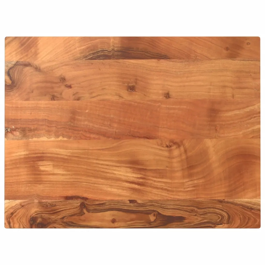 Piano Tavolo 80x50x2,5 cm Rettangolare Legno Massello Acacia