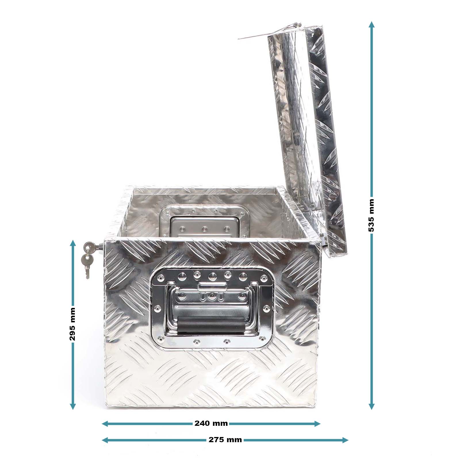 Cassetta porta attrezzi camion in alluminio 60 x 25 x 30 cm Baule sottoscocca