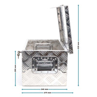 Cassetta porta attrezzi camion in alluminio 60 x 25 x 30 cm Baule sottoscocca