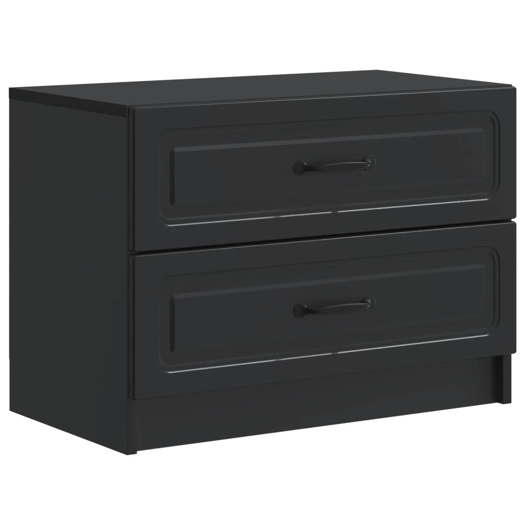 Armadio da Notte Nero 62 x 34,5 x 44,5 cm Legno ingegnerizzato