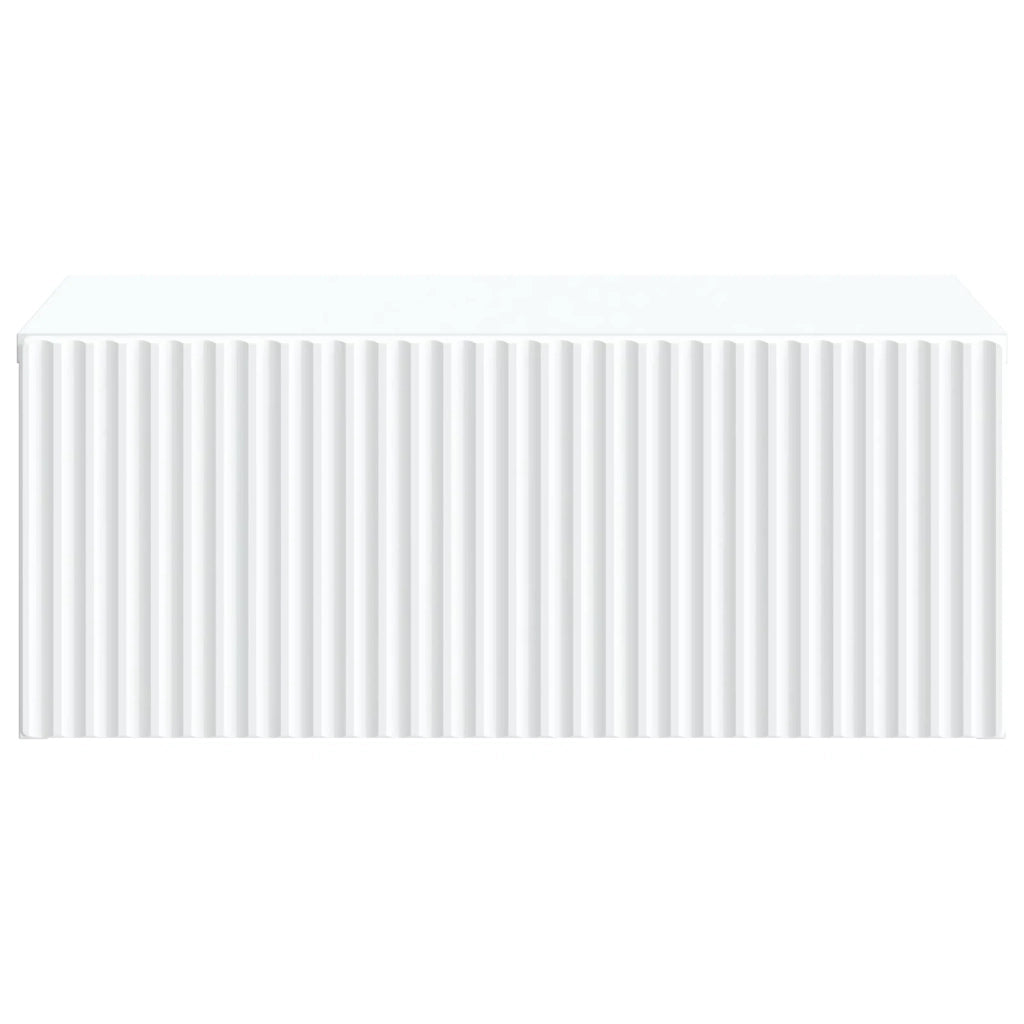 Mobiletto da notte a muro 2 pcs Bianco 49 x 34,5 x 20 cm