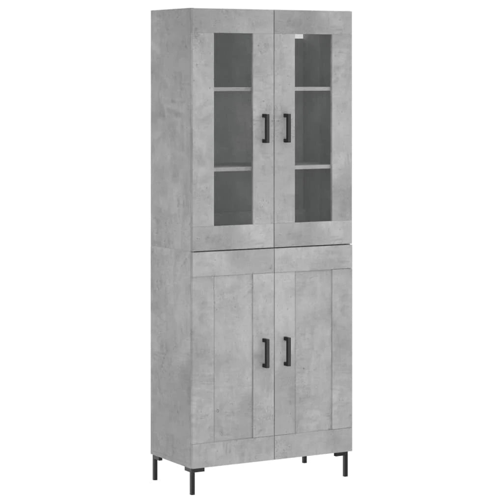 Buffet credenza cassettiera armadio mobile contenitore organizer cucina soggiorno salotto alto 69,5 x 34 x 180 cm legno ingegnerizzato grigio 02_0034630