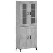 Buffet credenza cassettiera armadio mobile contenitore organizer cucina soggiorno salotto alto 69,5 x 34 x 180 cm legno ingegnerizzato grigio 02_0034630