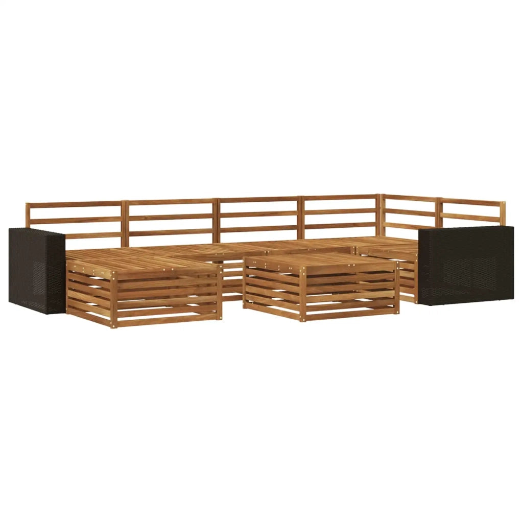 Set di divani da esterno 7 pz Naturale 3383602