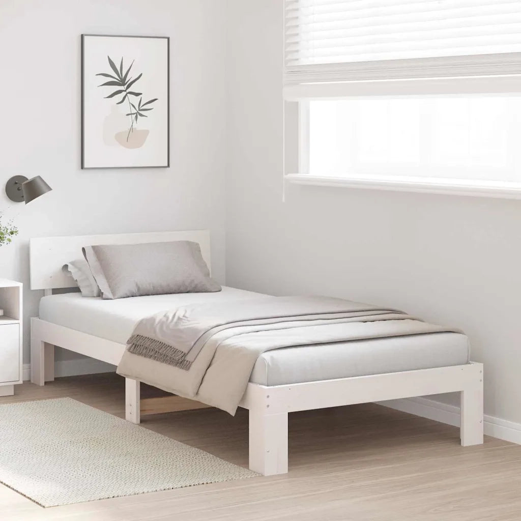 Struttura del letto Bianco 80 x 200 cm Pino massello 872672