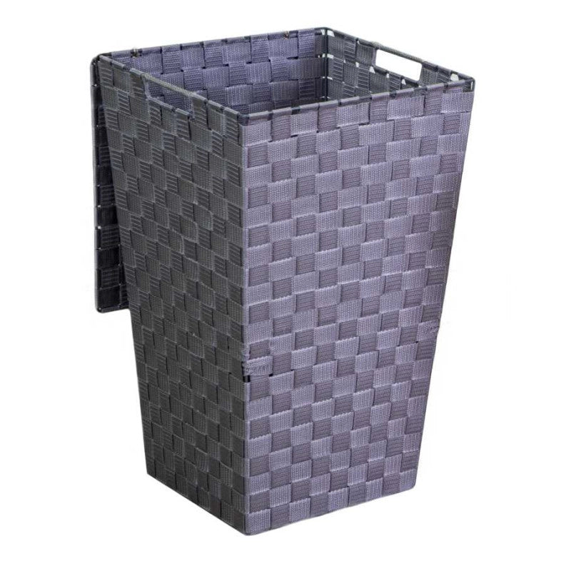 Cestone poliestere grigio quadro cm 33x33h53