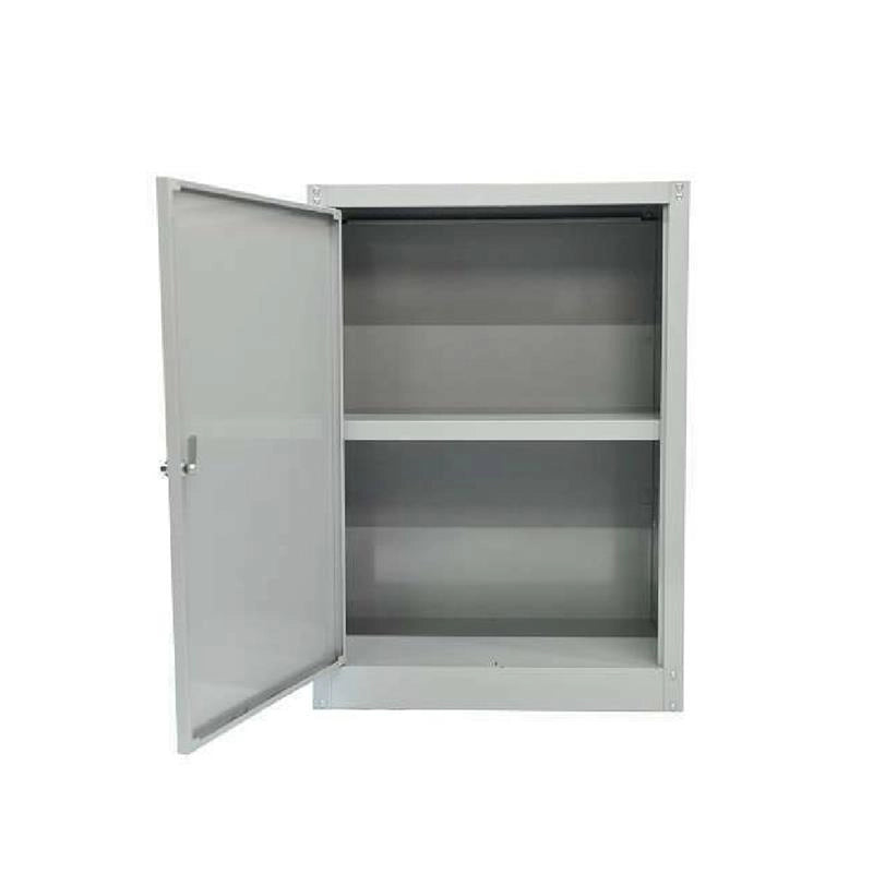 ARMADIO BASSO IN METALLO CON 1 ANTA E 1 RIPIANO 60 X 40 X H84 CM