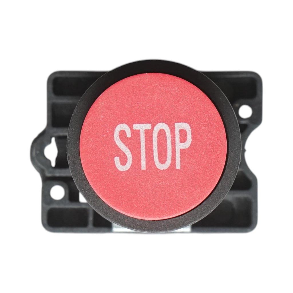 Pulsante di comando STOP convesso rosso con ritorno 1NC, 400V/10A, LAY5 Breckner Germany
