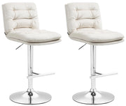 2er Set Barhocker Damar Samt chrom