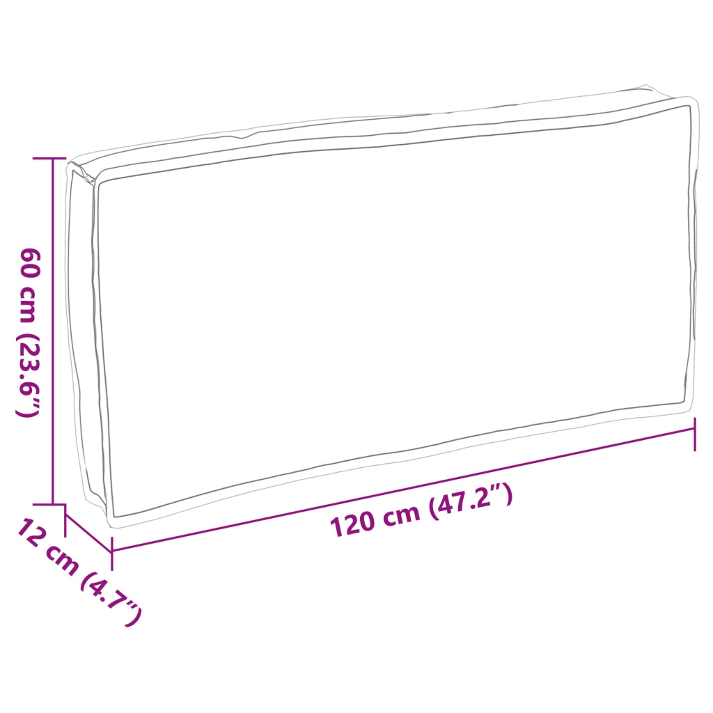 Cuscino per pallet per seduta/schienale Giungla tropicale 120x60x12 cm Fabbricato in Oxford