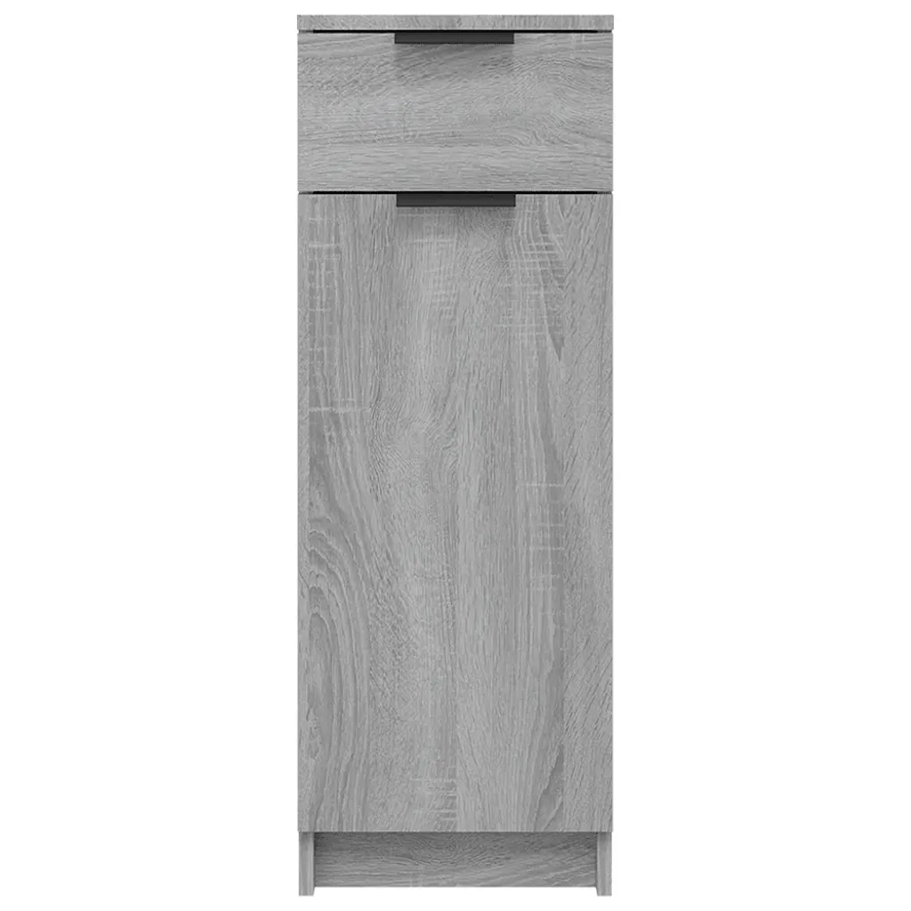 Armadietto Bagno Grigio Sonoma 32x34x90 cm in Legno Multistrato cod mxl 49200