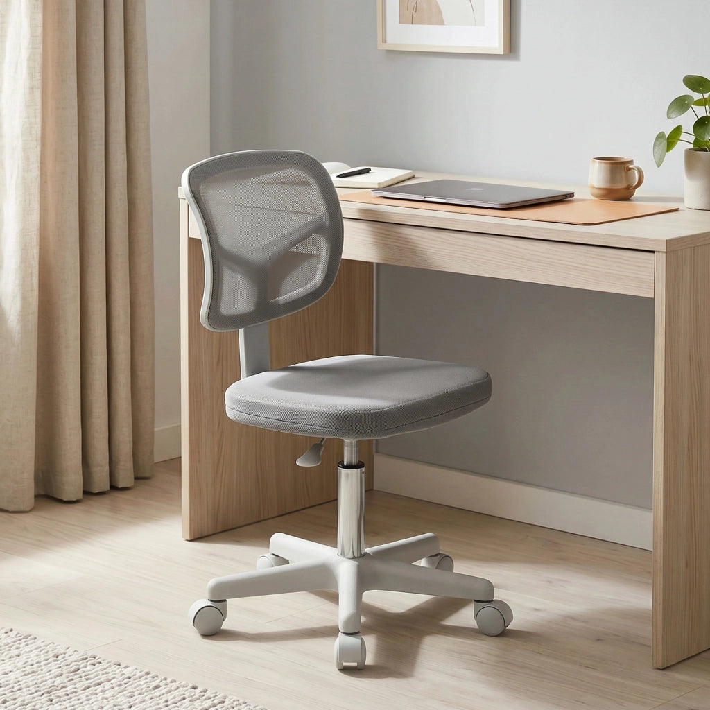 Sedia da Ufficio Ergonomica Senza Braccioli ¨C Xylo ¨C Schienale in Rete Grigio