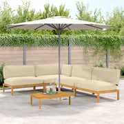 Set di divani con cuscino 5 pcs Beige Legno di Acacia Massello 3418507
