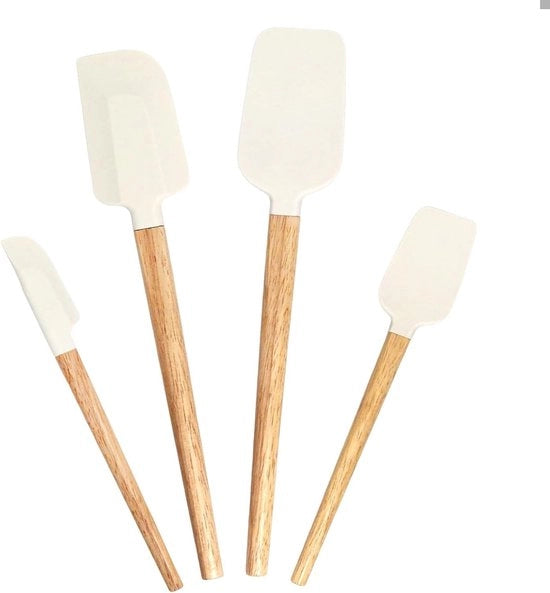 Set di Spatole in Silicone - Resistente al Calore - 4 Pezzi - Leggero per Anticongelanti