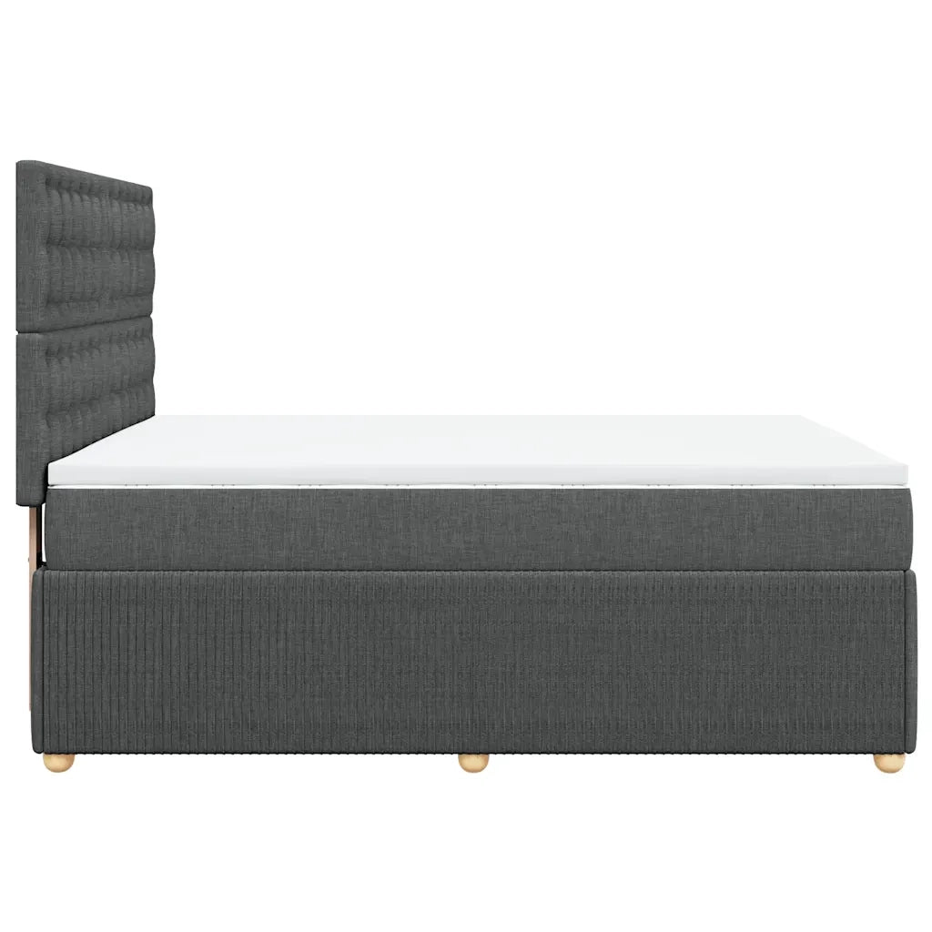 Giroletto a Molle con Materasso Grigio Scuro 160x200 cm Tessuto 3294422