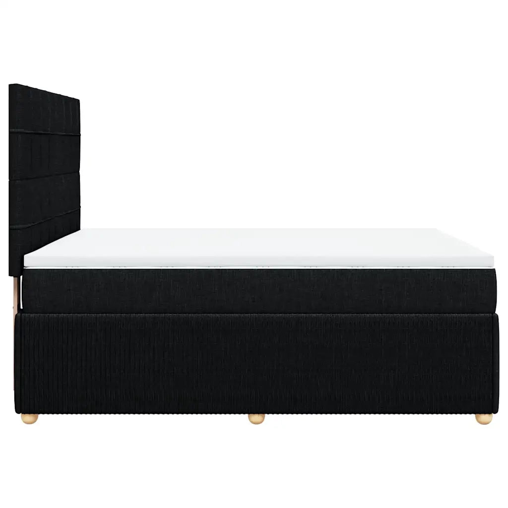 Giroletto a Molle con Materasso Nero 140x190 cm in Tessuto 3292053