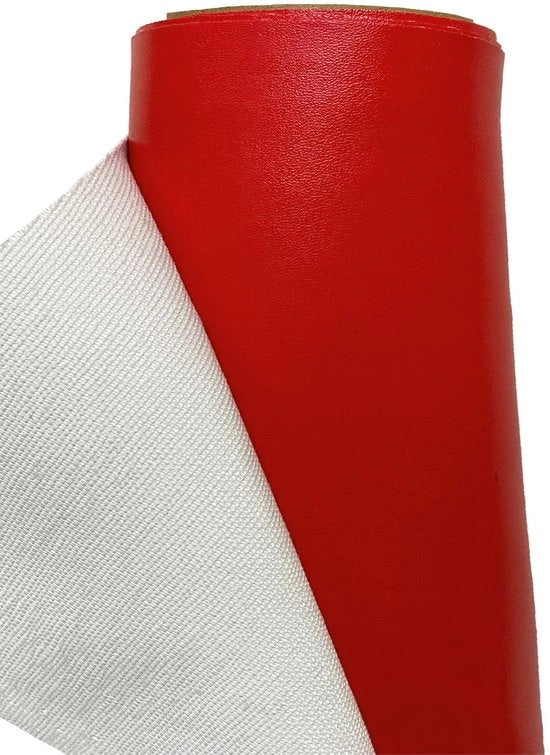 Tessuto di pelle sintetica impermeabile venduto per metro - Rosso - 200cm x 140cm