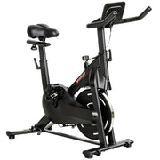 Cyclette Magnetica Regolabile 103x49x98-112 cm con Display LCD e Supporto per Tablet in Acciaio e ABS Nero