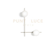 MIKADO LAMPADA DA PARETE O SOFFITTO 2 LUCI CIPRIA E BIANCO OPACO ATTACCO G9