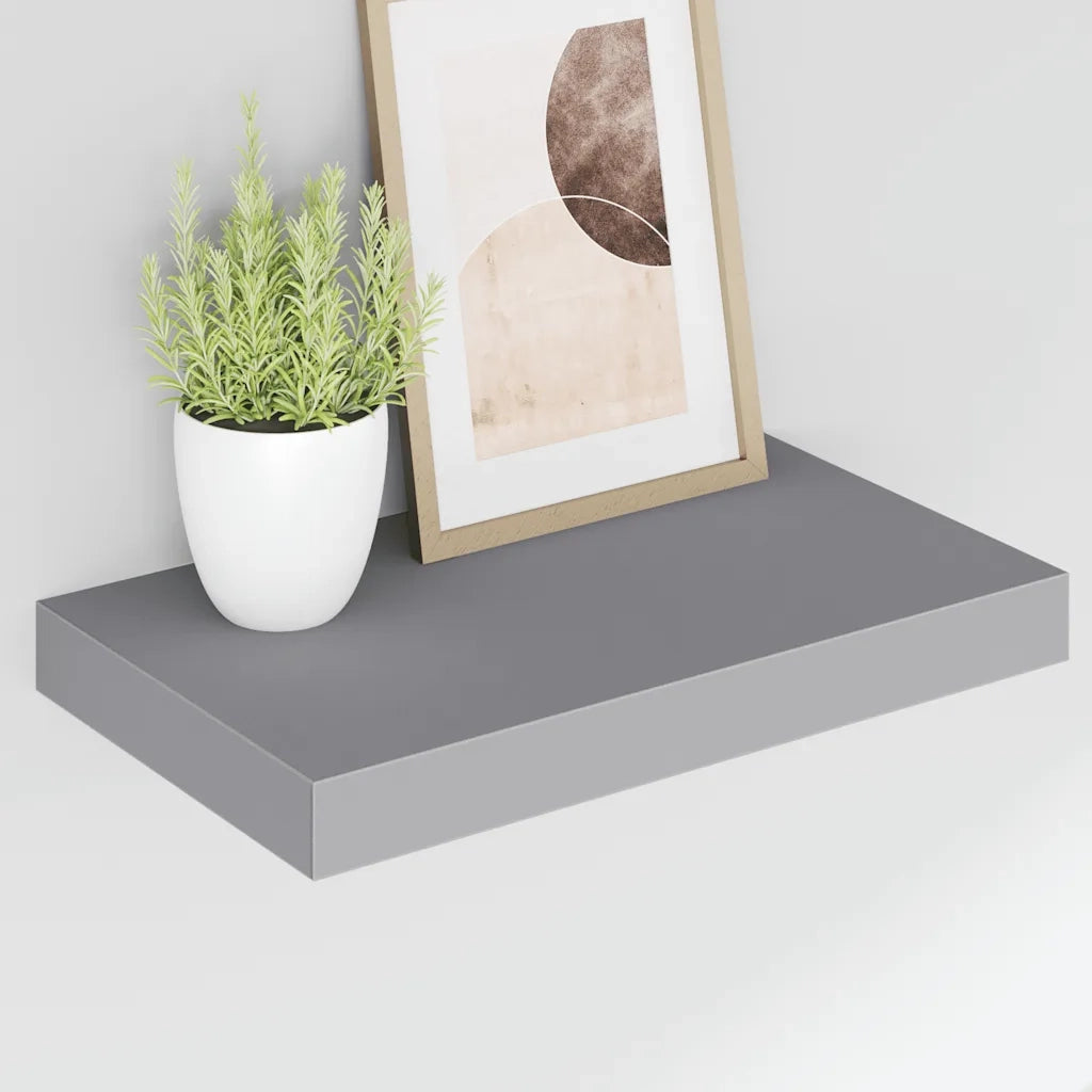 Scaffali a Parete 2 pz Grigi 40x23x3,8 cm in MDF 323848