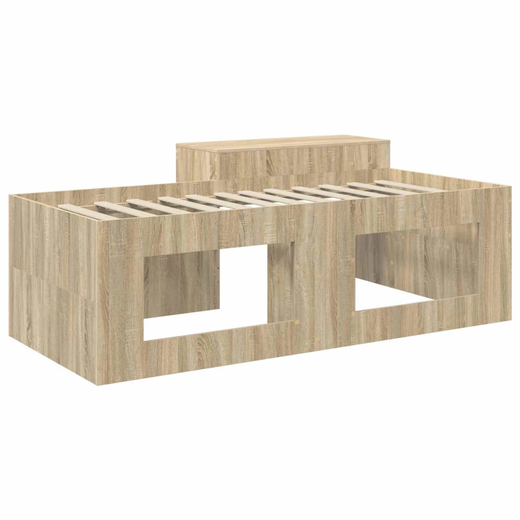 Letto alto per bambini con scrivania Rovere Sonoma 80 x 200 cm 3422645