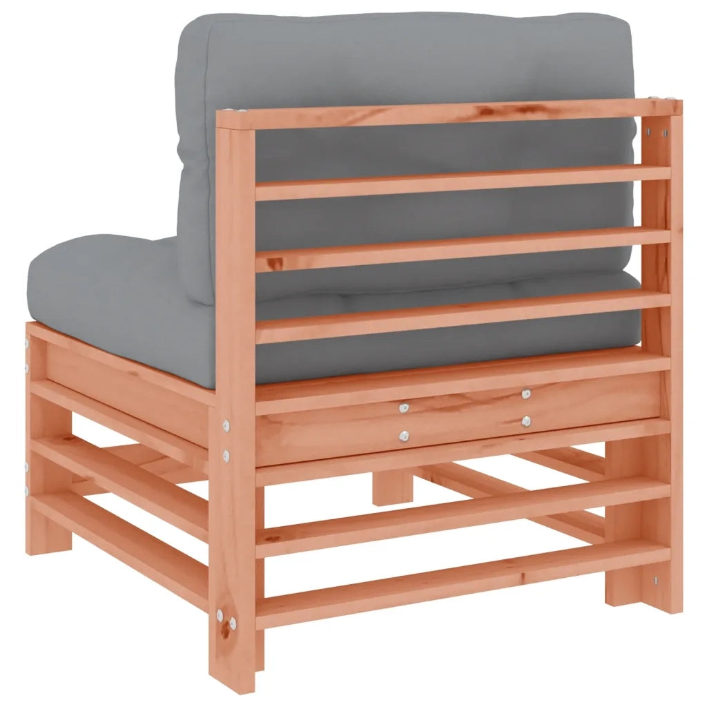 Divano Centrale con Cuscini in Legno Massello di Douglas 825665