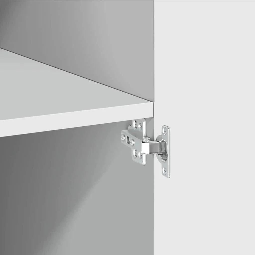 Mobile contenitore alto 70 x 42,5 x 225 cm multifunzionale design moderno bagno/camera da letto legno composito bianco 02_0055575
