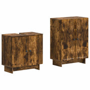 Set di Armadi da Bagno da 2 Pezzi EDE Rovere Fumo 3417581