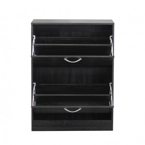 Scarpiera Sally 60x24x80 h cm in Legno Grigio Scuro