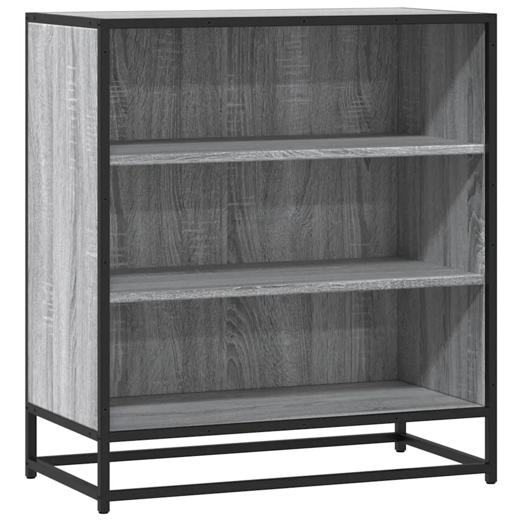 Credenza Grigio Sonoma 68x35x76 cm in Truciolato e Metallo 848977