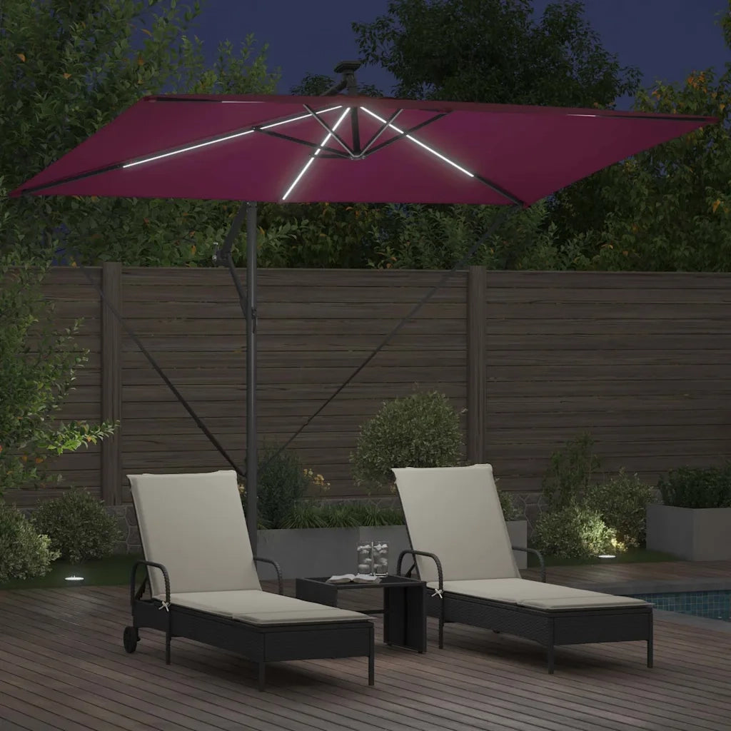 Ombrellone Rosso Bordeaux 294 x 200 x 270 cm 42003397