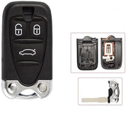 Impostatore di Chiave Auto 3-buttone - Chiave di Rimpiazzo - Antifurto - Nero - Adatto per Alfa Romeo 159/156/Brera/Spider - 100% Nuovo - Chiave di Impostazione