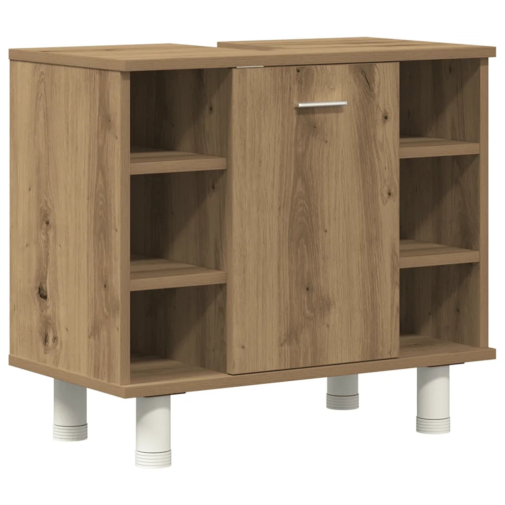 Set Mobili da Bagno 3 pz Rovere Artigianale Legno Multistrato 3328570