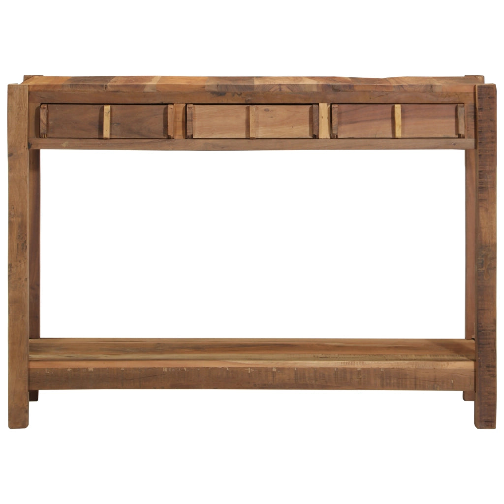 Tavolo Consolle 107x33x76 cm Legno Massello di Recupero