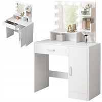 TOILETTE COSMETICA PER IL TRUCCO CON SPECCHIO LED MODERNA GLAMOUR LOFT