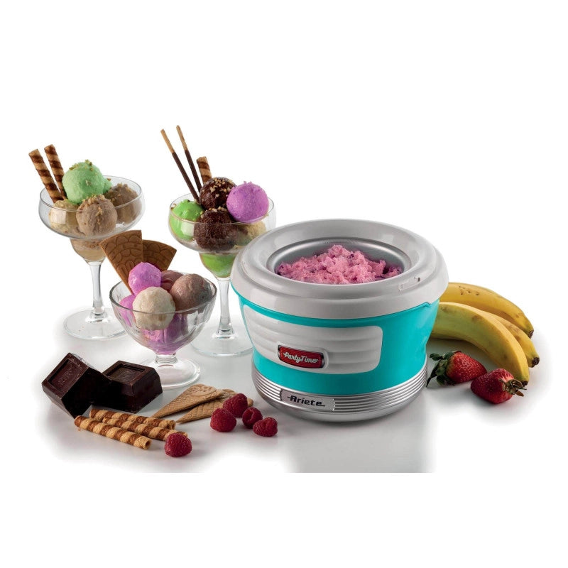 Macchina per fare il gelato 12W, capacità 1,5L, tempo preparazione 30 minuti - Azzurro