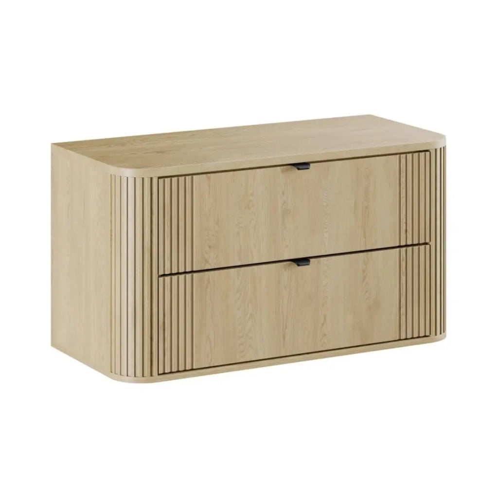 Set da bagno KORI : mobile sottolavabo 100cm + piano lavabo