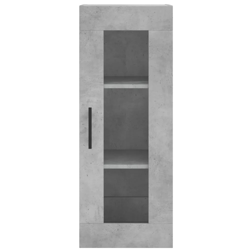 Mobile a Parete Grigio Cemento 34,5x34x90 cm 828936