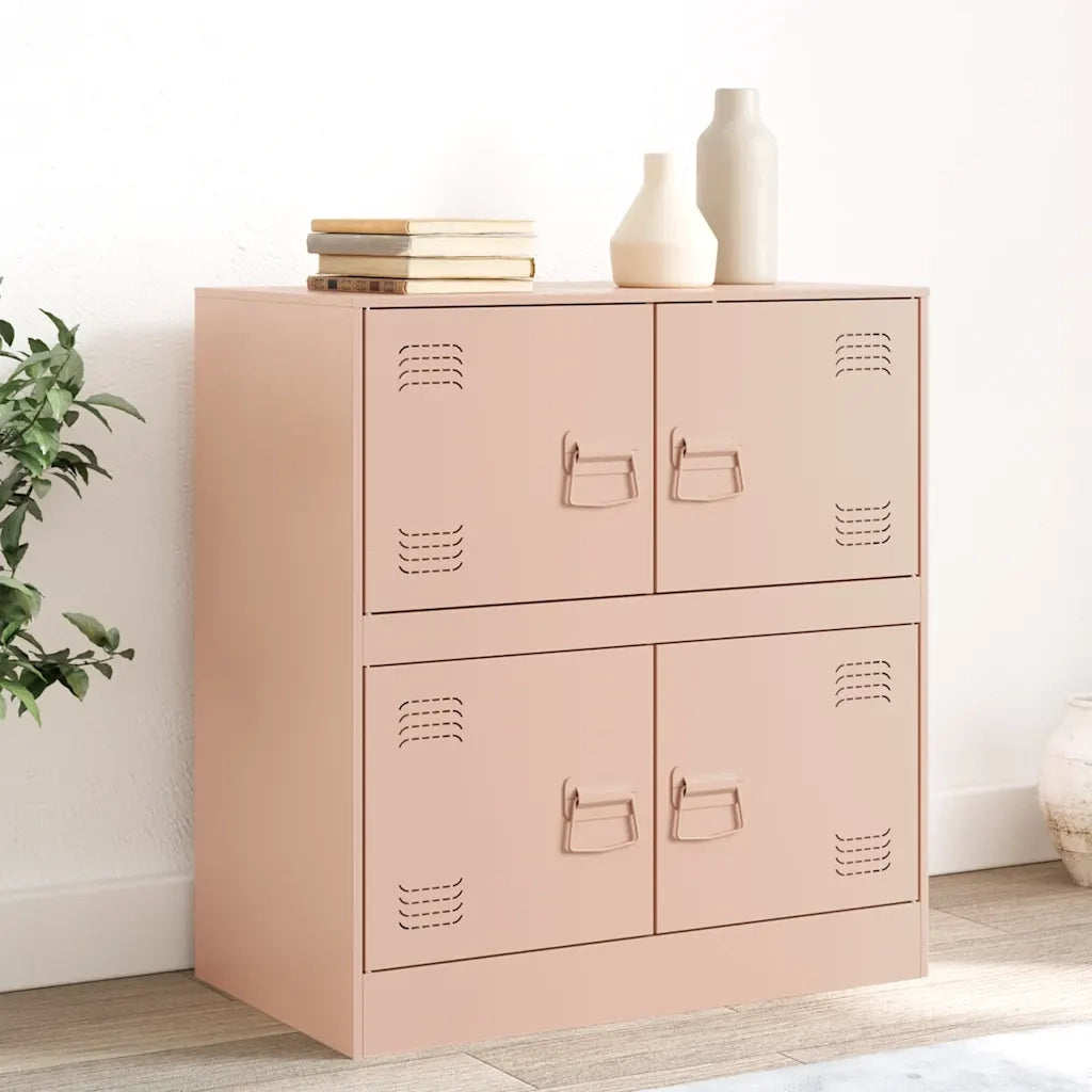 Credenza | Madia | Buffet da pranzo | Armadio da pranzo Rosa 67x39x73 cm in Acciaio