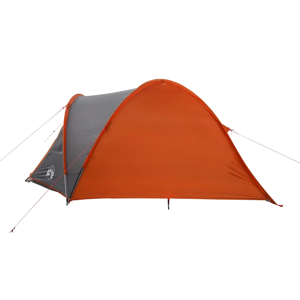 Tenda da Campeggio a Cupola 4 Persone-Tenda per Escursionismo Arancione Impermeabile