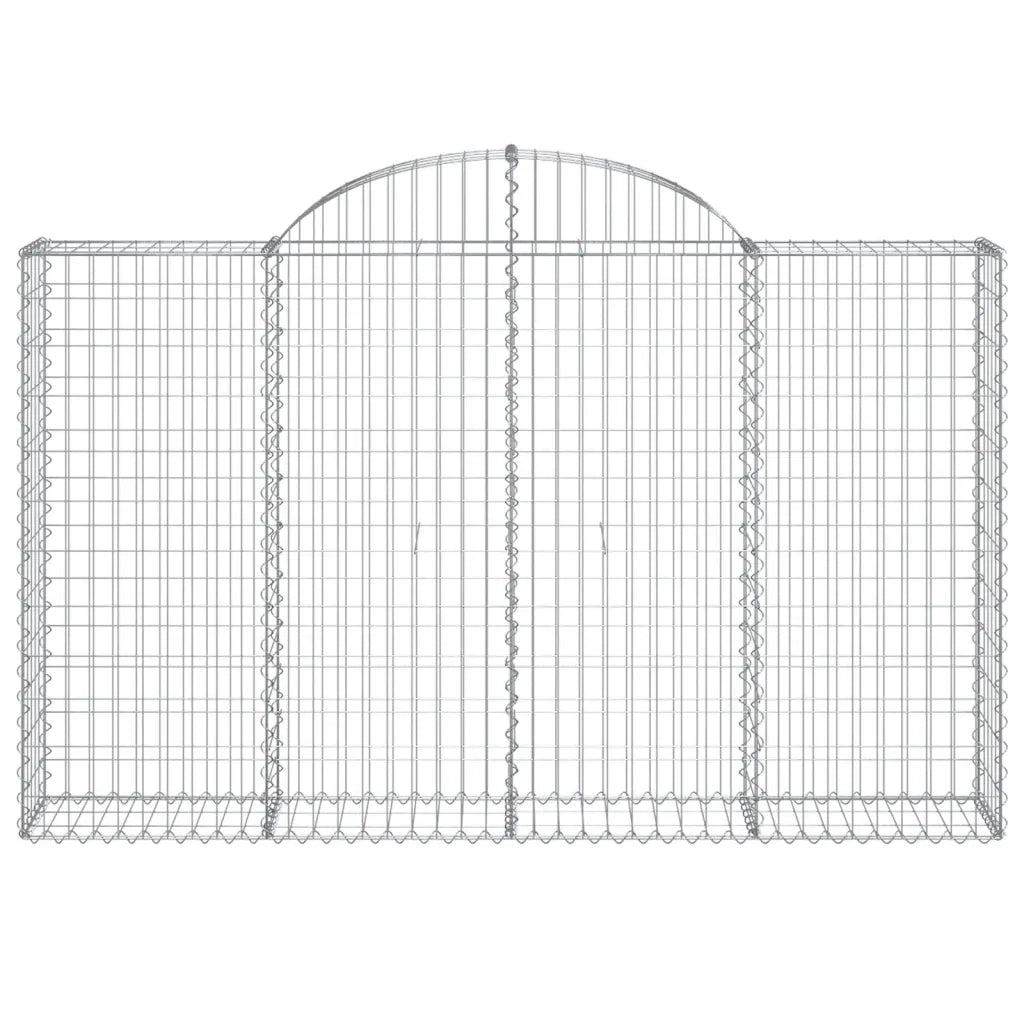 Cesti Gabbioni ad Arco 3 pz 200x30x120/140 cm Ferro Zincato 3146132