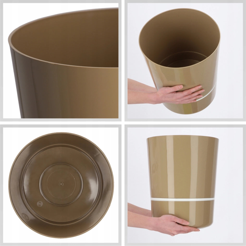 Copertura per vaso da fiori KADAX, 29 cm, in due pezzi, in plastica.