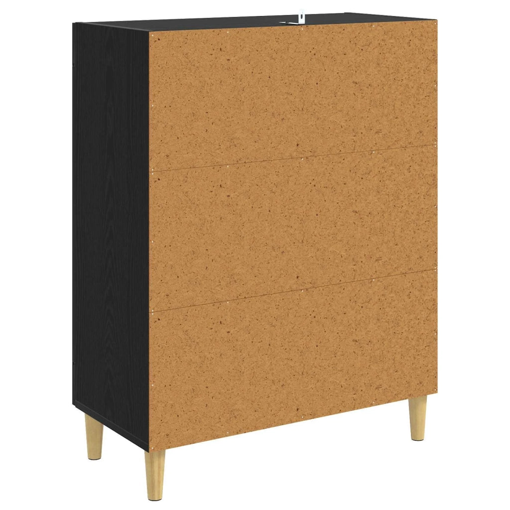 Credenza Rovere Nero 69,5 x 34 x 90 cm Legno ingegnerizzato 8010877