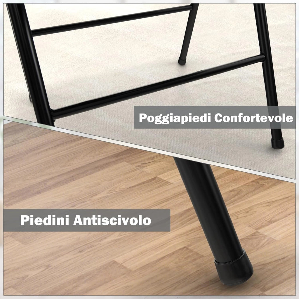 Set di 4 Sedie Pieghevoli, Sedie da Pranzo con Seduta Imbottita e Schienale Rivestito in Tessuto, con Gambe in Metallo, Sedia Portatile per Soggioro, Ufficio, Portata 120 kg (Grigio)