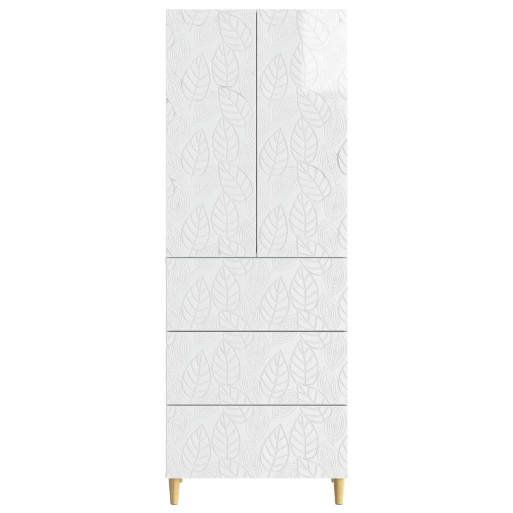 Set di armadi 2 pcs Bianco Lucido 66 x 34,5 x 90 cm