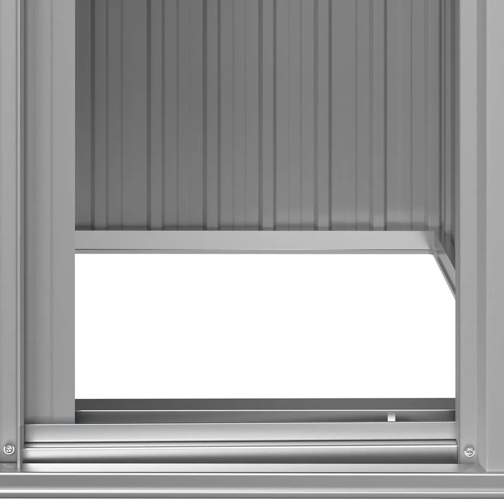 Capanno da Giardino Grigio 126x97,5x177 cm Acciaio Zincato 316234